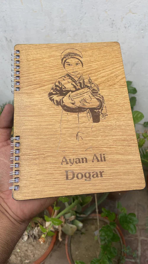 Wood Diary with Pen