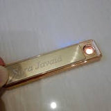 Sliding Electronic Lighter Name Engraved | Slim Fashionable