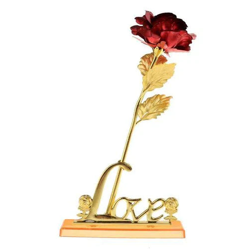 24KT Multi color Flower with LOVE Stand