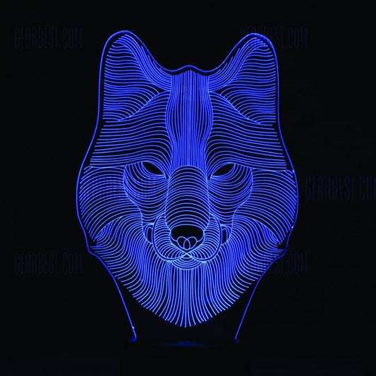 WOLF 3D ILLUSION LED Night LAMP